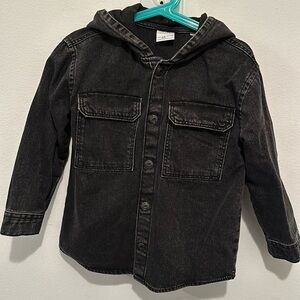Zara hooded denim overshirt